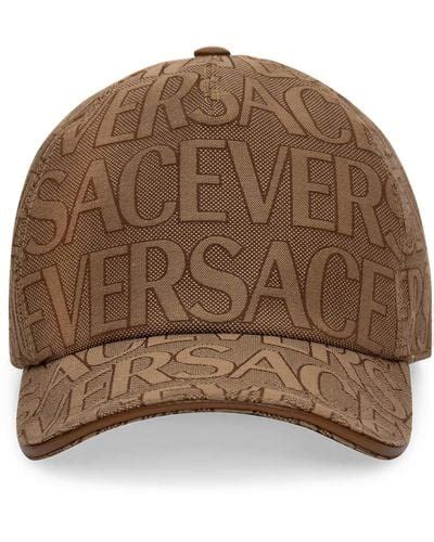 versace mützen|Versace hats brown label.